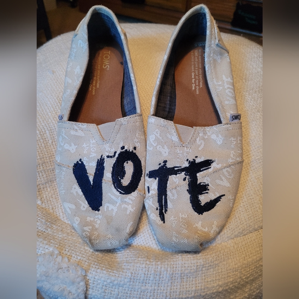TOMS Women's Vote Canvas Flats